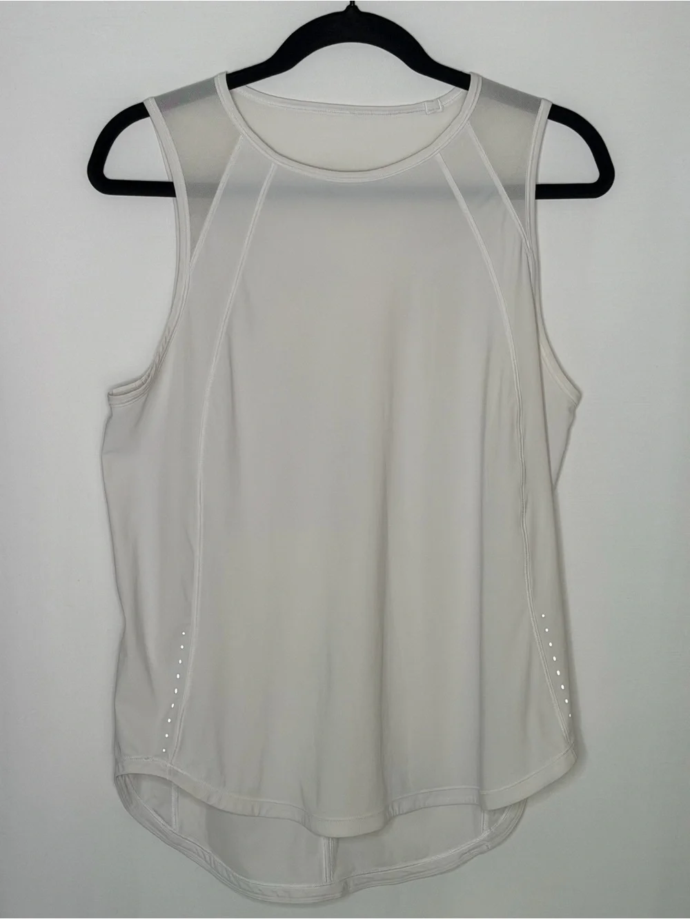 Lululemon White Mesh Yoke Run Tank Top - Picture 3 of 5